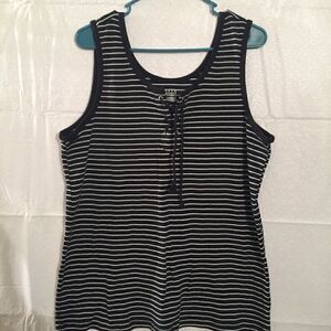 Lace up rope string Nautical tank! XL 16/18